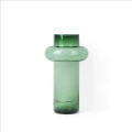 European Hand-Blown Green Flower and Filler Glass Vase